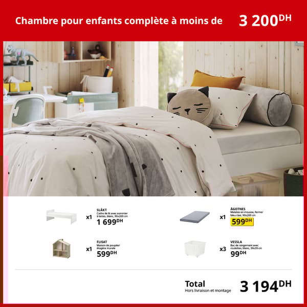 Solutions complètes pour enfants à moins de 9 000 DH