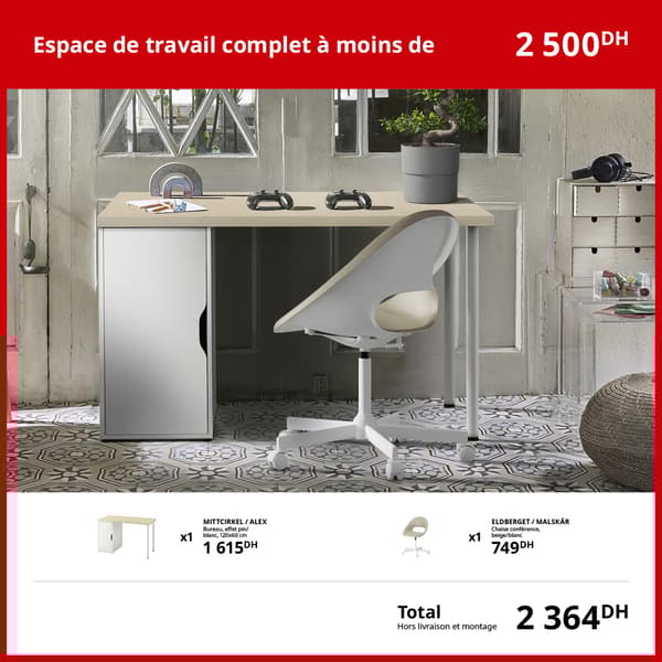 Solutions complètes pour le bureau à moins de 3 000 DH