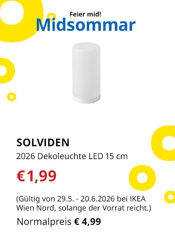 SOLVIDEN
Dekoleuchte LED 15 cm
€1,99 statt €4,99
