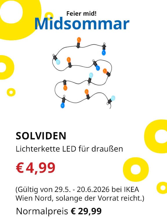 SOLVIDEN
Lichterkette LED für draußen
€4,99 statt €29,99
