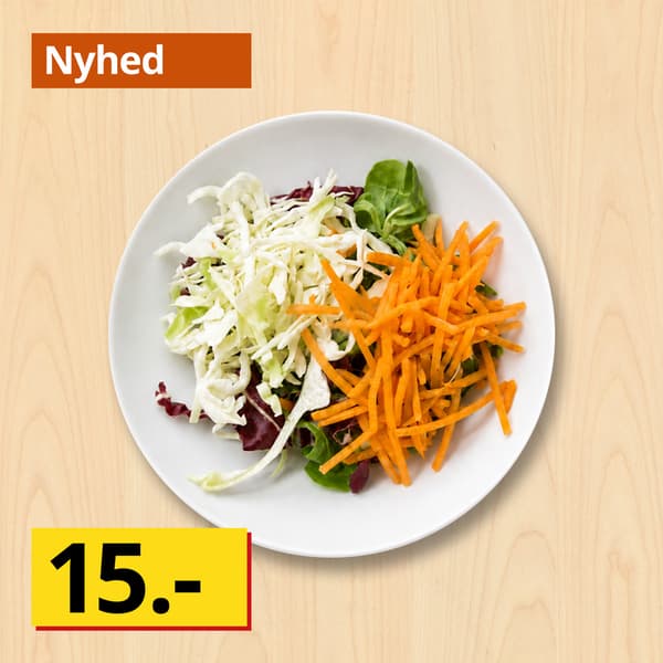 Sommersalat
med gulerod og spidskål

15.-