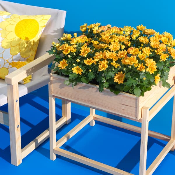soporte de macetas con plantas