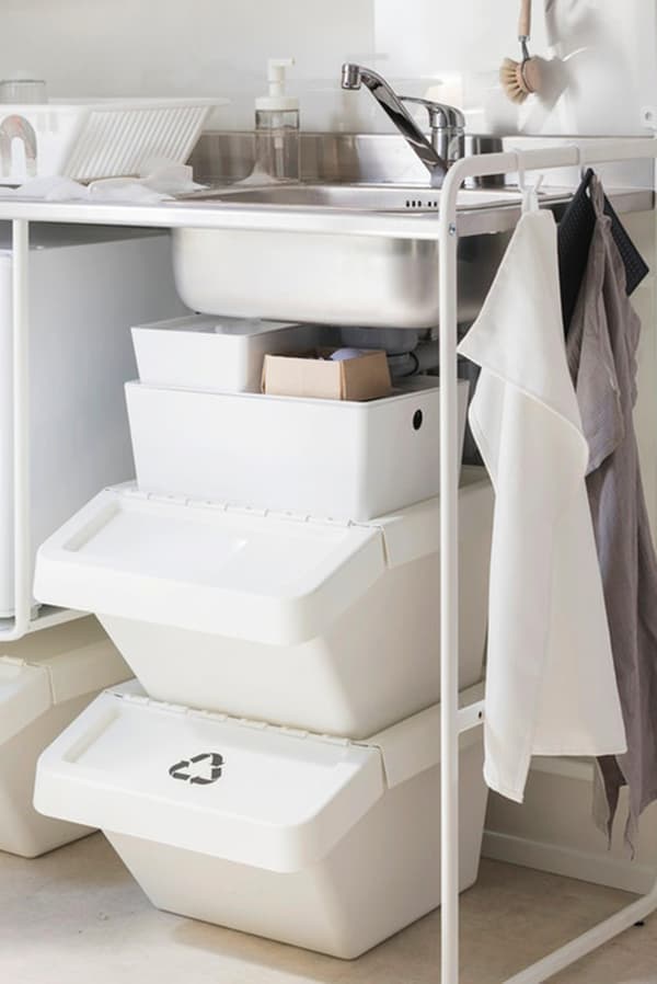 SORTERA Kosz do segregacji odpadów, biały