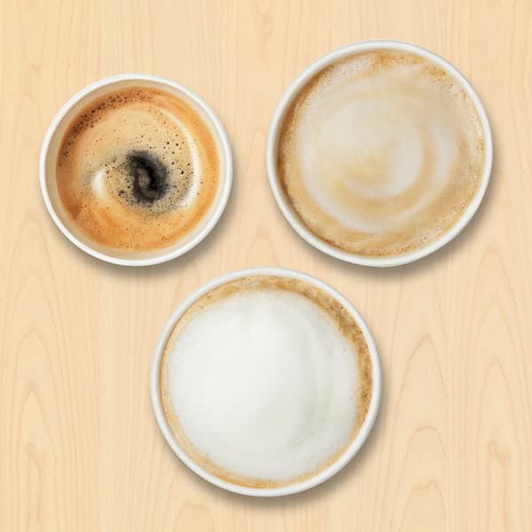 Specialkaffe Espresso, Caffe latte eller Cappuccino.