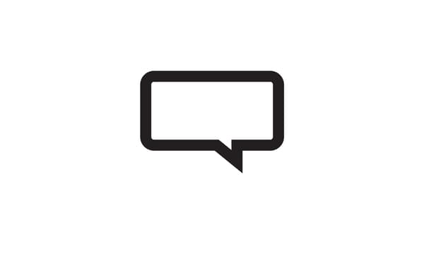 Speech bubble icon for feedback