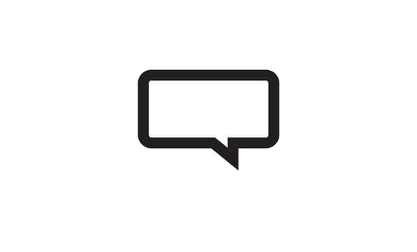 Speech bubble icon for feedback
