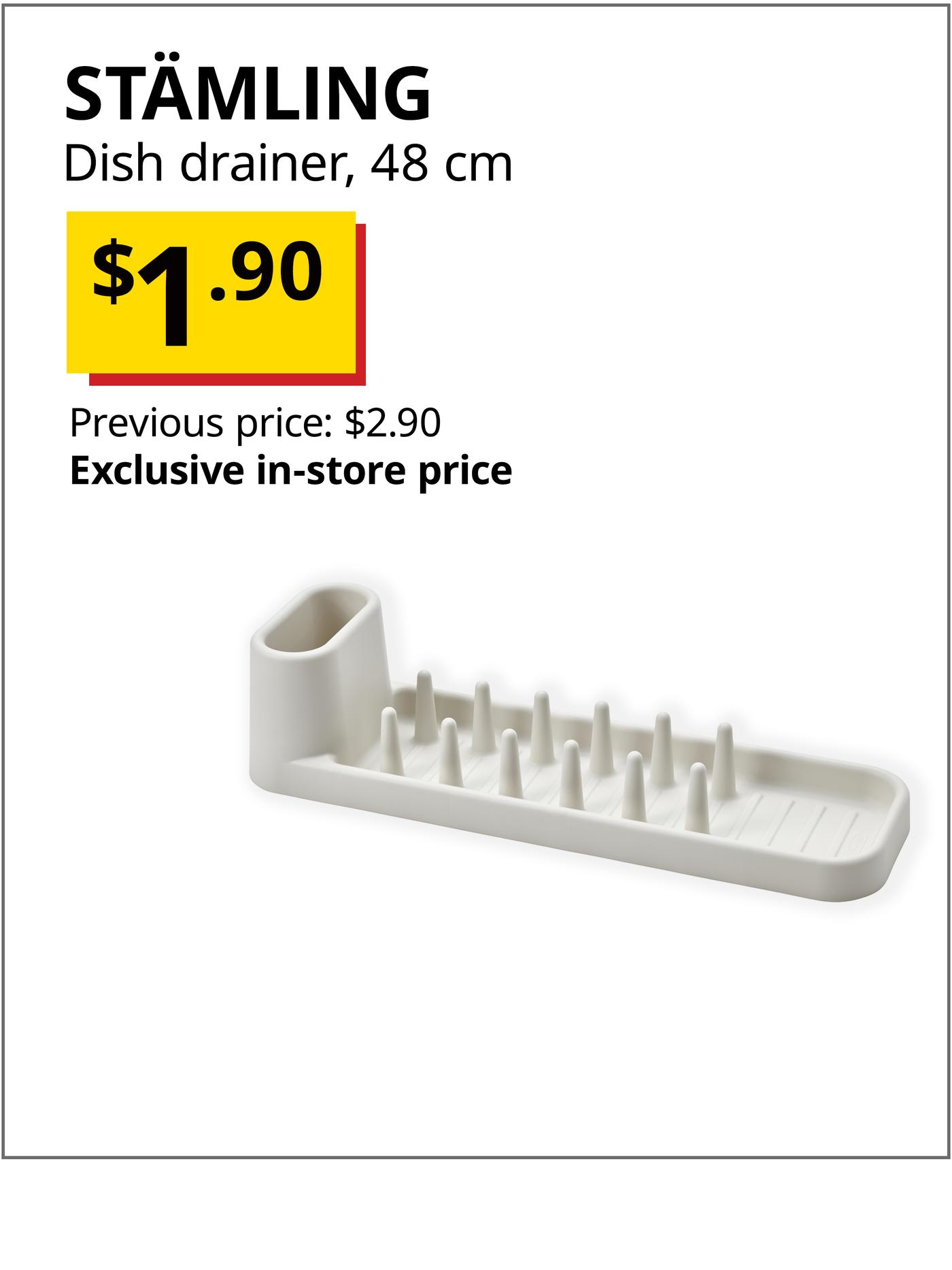 STAMLING dish drainer, 48 cm