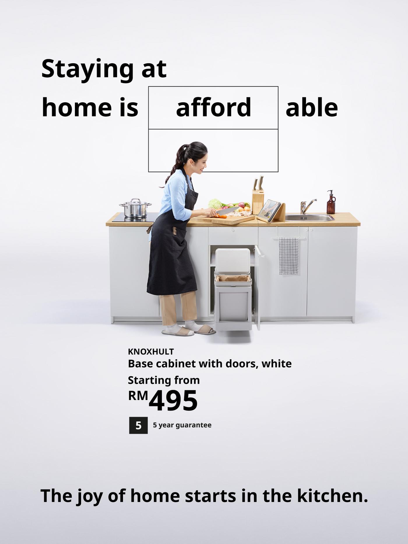 Staying at home is affordable, Knoxhult kitchen