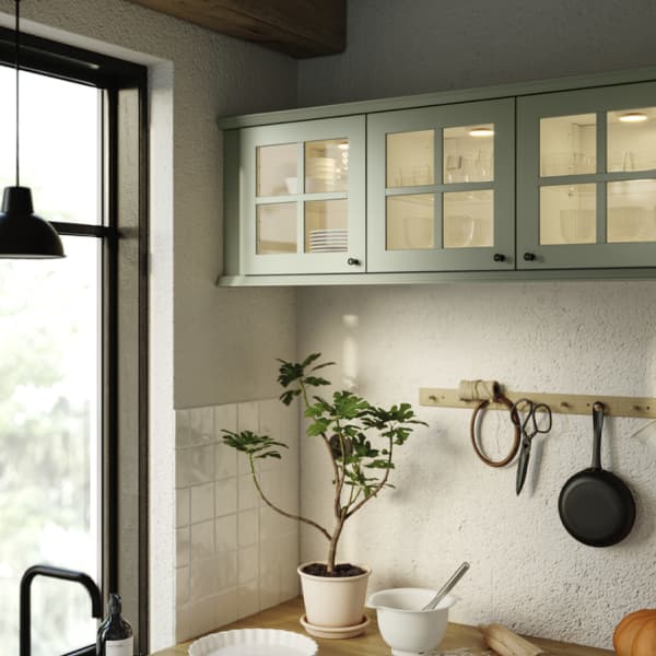 STENSUND világoszöld üveges ajtó