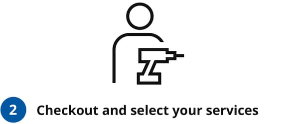 Step 2: Checkout and select your services