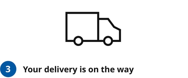 Step 3: Your delivery is on the way