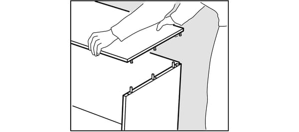 Step by step assembly of IKEA kitchen cabinets.