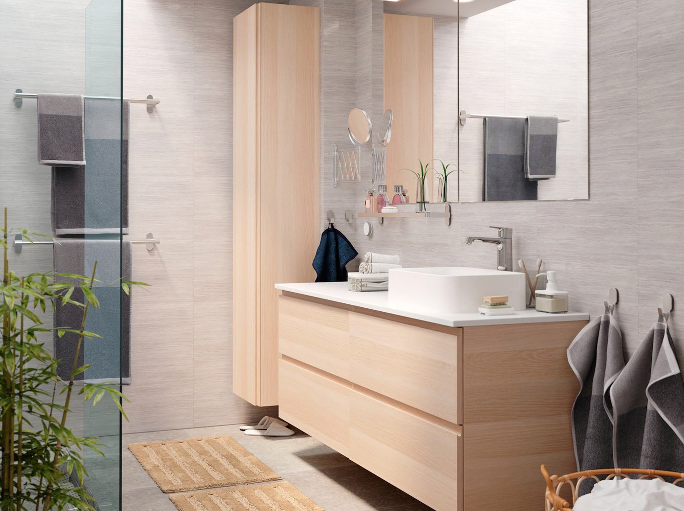 Stilrent bad med oppbevaring bak kulissene IKEA