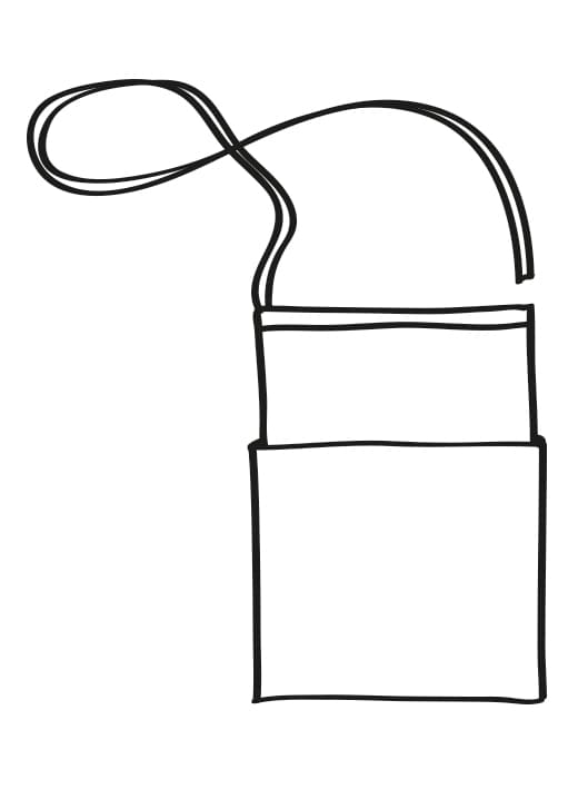 Stitch the strap to the sides of your pouch.