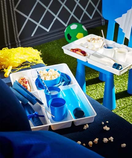 STODJA cutlery tray also works well as a drinks tray for outdoor activities