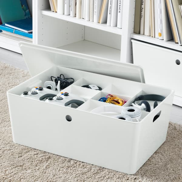 Storage box with compartments