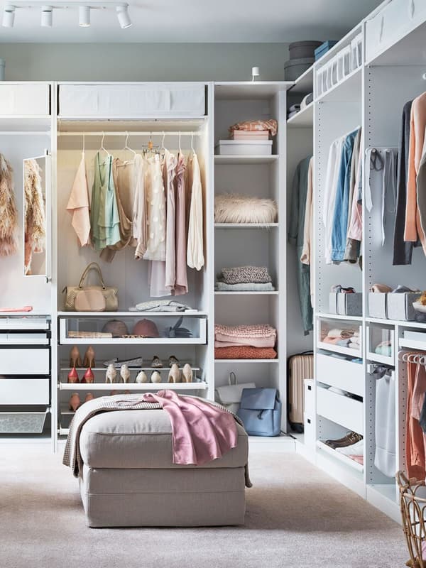 Storage solution with PAX wardrobes