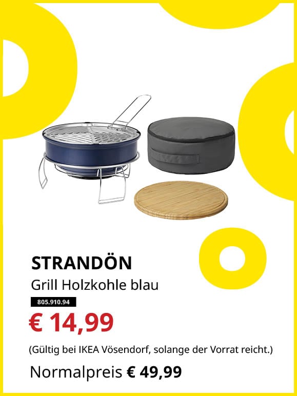 STRANDÖN Gill Holzkohle blau statt € 49,99 zum Knut Preis von € 14,99