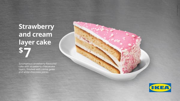 Strawberry and cream cake