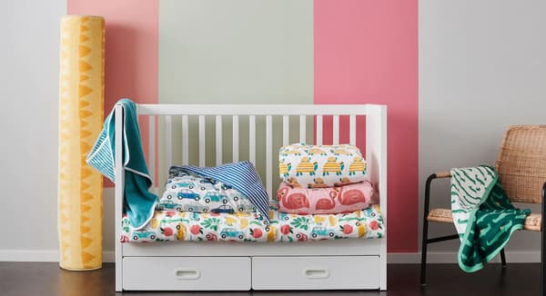 STUVA / FRITIDS Cot with drawers, white, 60x120 cm