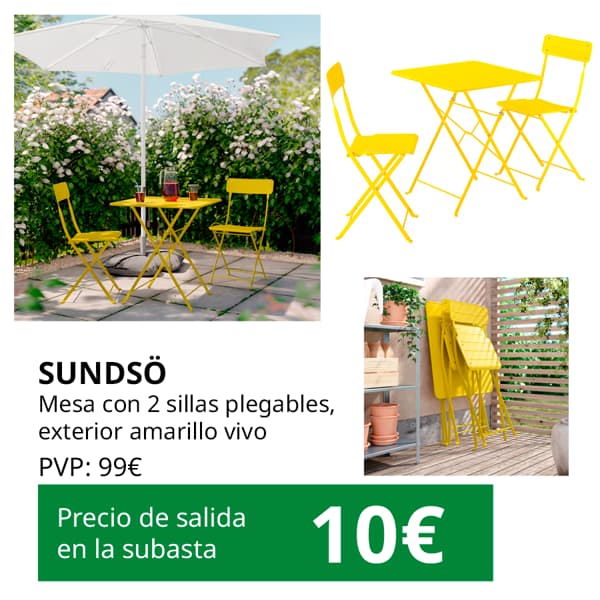 subasta pack de mesa mas dos sillas de exterior
