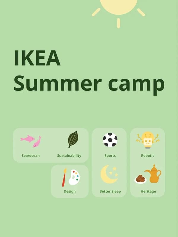 Summer camp activities in IKEA Avenues mall