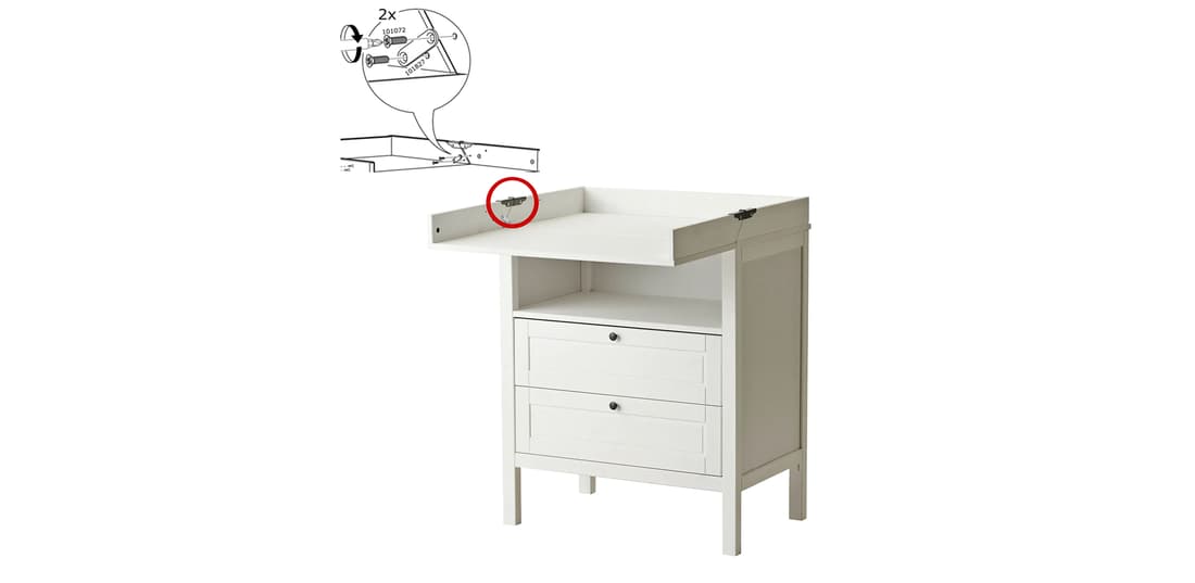 SUNDVIK changing table/chest Product recalls IKEA