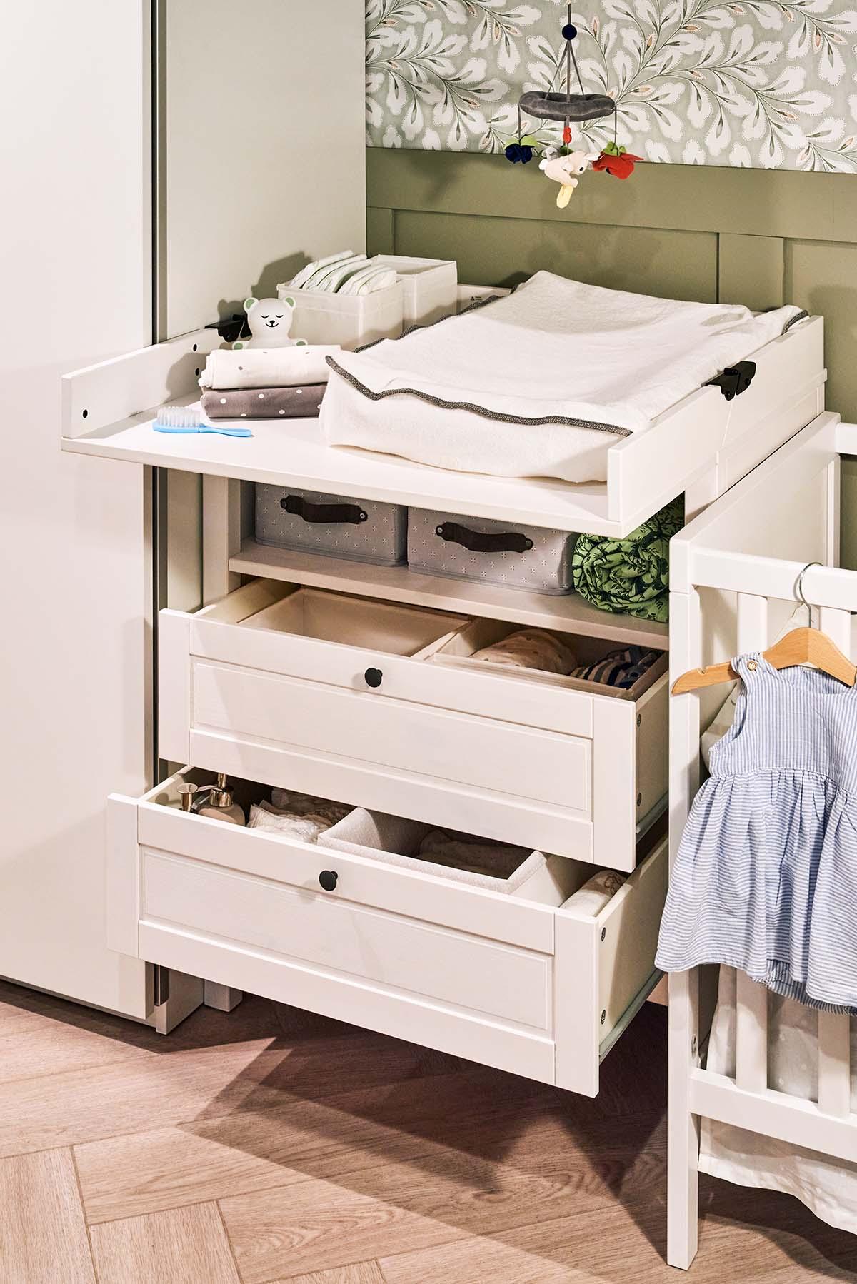 SUNDVIK Komoda z przewijakiem, biały