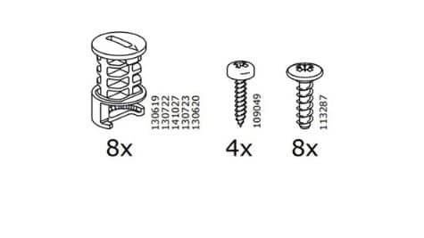 Surinkimo instrukcijos su dalių sąrašu ekrano kopija