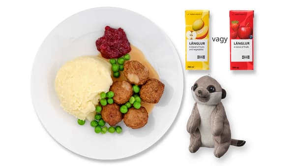 Svéd húsgolyó 5 db, LANGUR gyümölcsös smoothie, puha játék