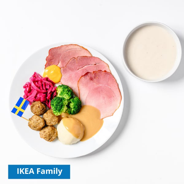 Swedish Christmas Ham Plate + Truffle Soup
IKEA Family price: 189 THB
Normal price: 218 THB