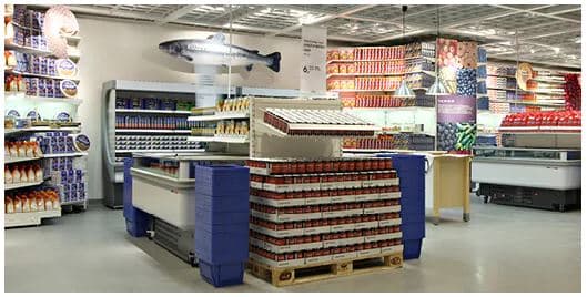 Swedish food market in an IKEA store.