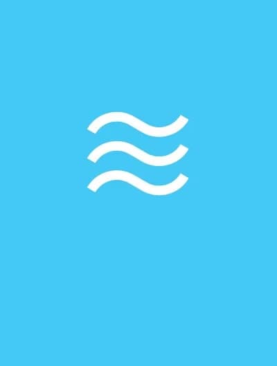 symbol vzduchu na modrom pozadí