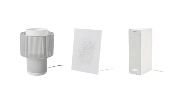 SYMFONISK tafellampspeaker en SYMFONISK schilderijlijst met Wifi speaker