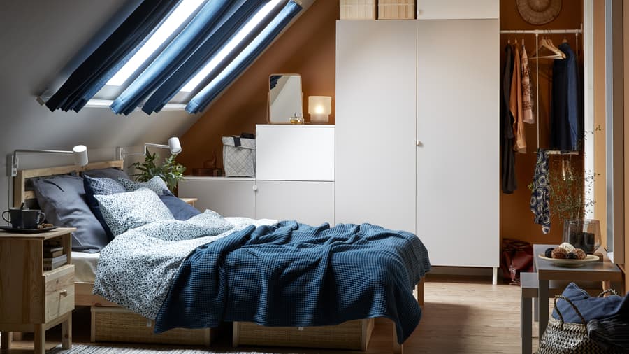 Sypialnia Na Poddaszu Ze Skosami IKEA sypialnia-na-poddaszu-ze-skosami-ikea