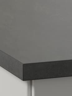 Szürke árnyalatú laminált munkalap sarka