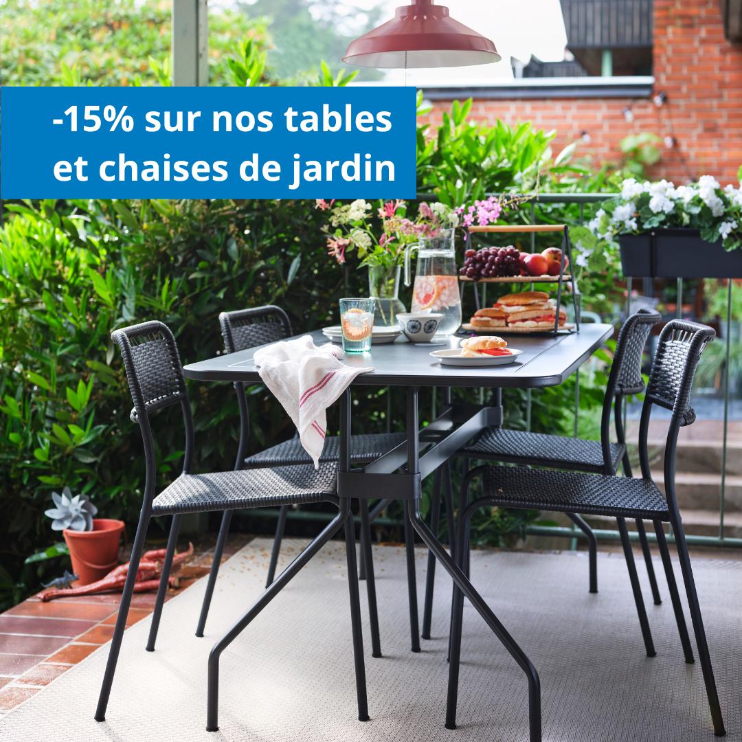 Table et chaises de jardin