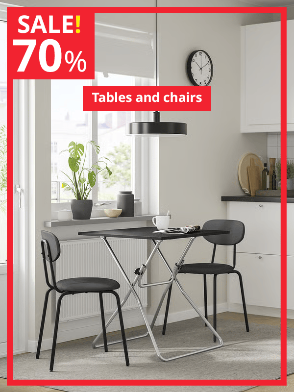Tables and chairs