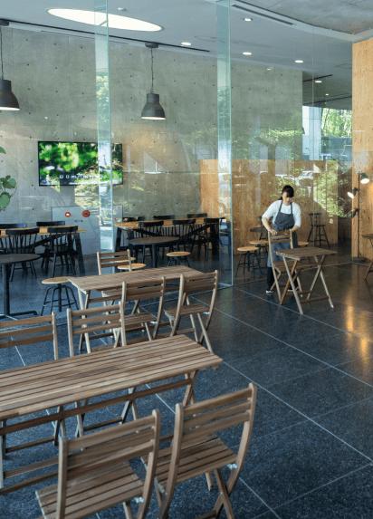 Tables at tej Coffe shop 