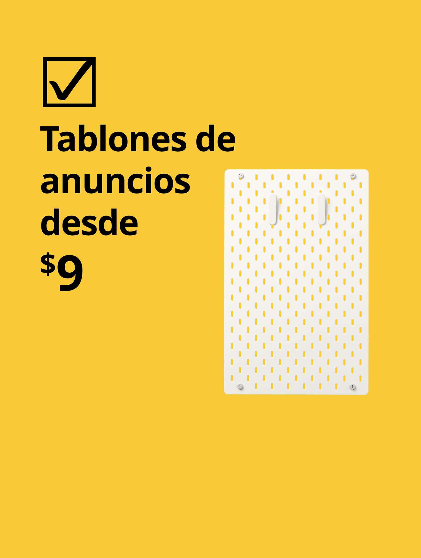 Tablones de anuncios desde $9