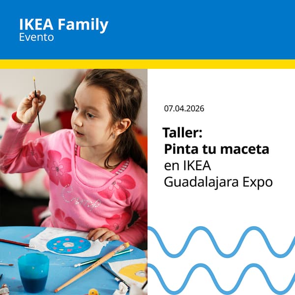 Taller Pinta tu maceta para IKEA Family en IKEA Guadalajara Expo, abril 2026.