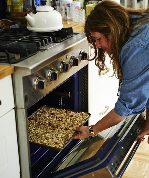 Tamar bakes the granola for 45 minutes 
