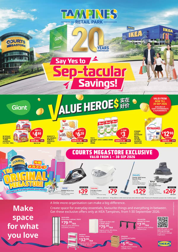 Tampines Retail Park 20th anniversary promotions