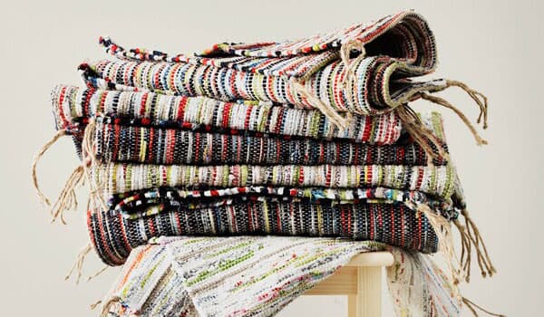 TÅNUM Carpet made from fabric remnants - sustainable textiles 