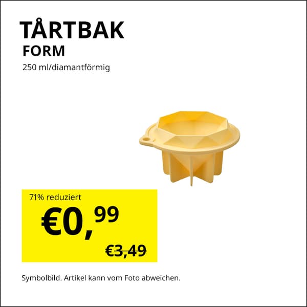 Tartbak Backform für 0,99 € statt 3,49 €