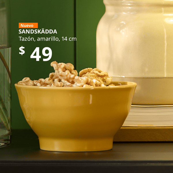 Tazón amarillo SANDSKÄDDA, 14 cm, $49