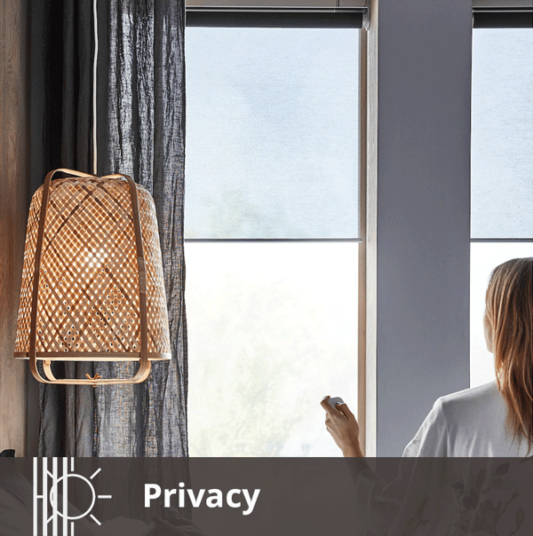 Tenda privacy elettrica a batterie grigio - IKEA