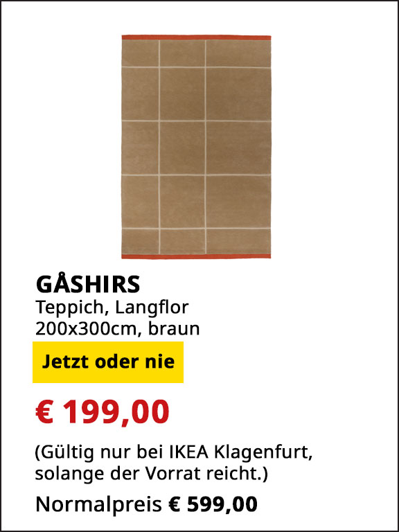 Teppich Gåshirs, Langflor, 200x300cm, braun, statt € 599 um € 199.