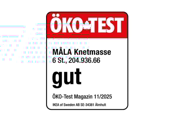 Testurteil der MALA Knetmasse mit dem Ökotest Urteil 