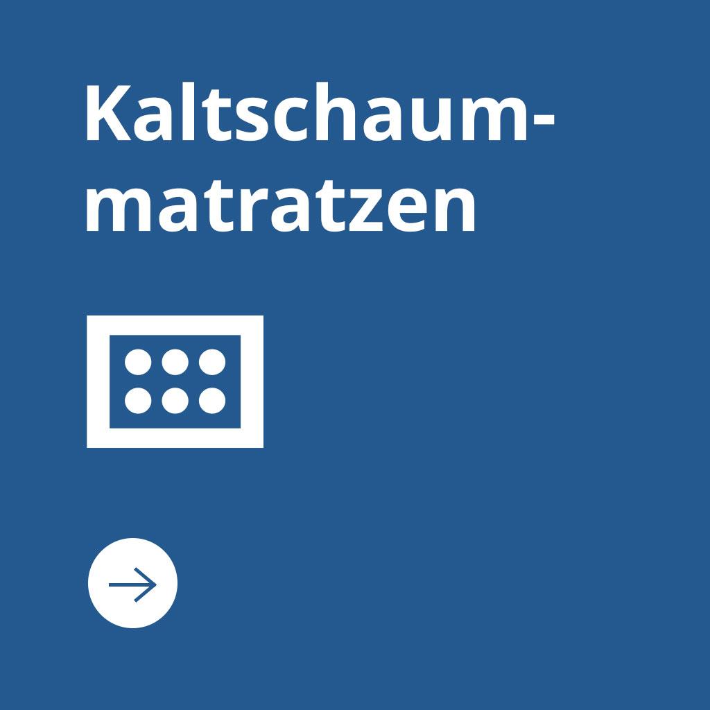 Text "Kaltschaumatratzen" and a Symbol for representing a Foam Mattress. 